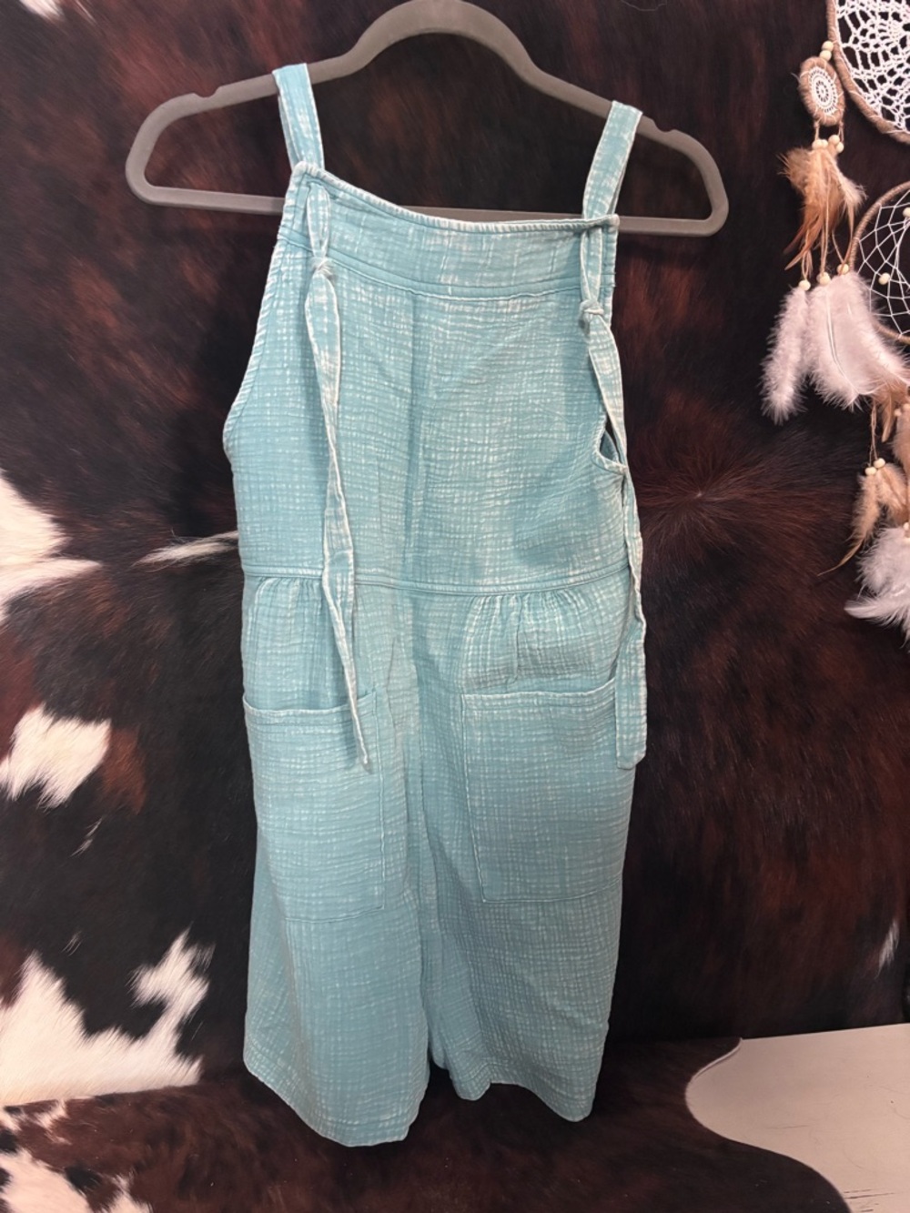 Zenana Seafoam Shorts Romper